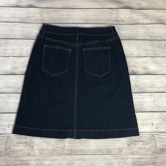 Ann Taylor Button Up Denim A-Line Skirt Size 2 - Picture 3 of 5
